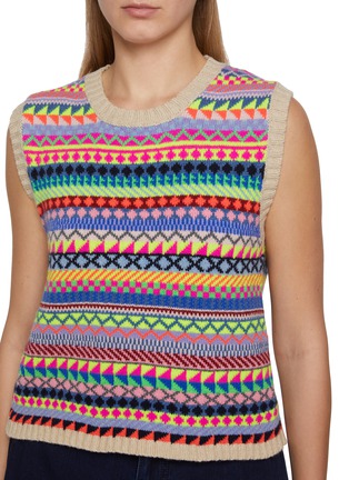  - LA FETICHE - Sarah Graphic Fair Isle Wool Knit Vest