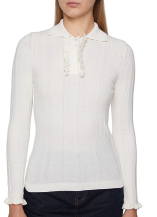  - LA FETICHE - Heath Long Sleeve Ribbed Cotton Wool Top