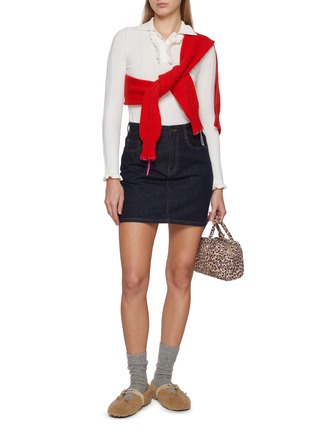 Figure View - Click To Enlarge - LA FETICHE - Heath Long Sleeve Ribbed Cotton Wool Top