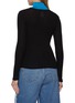 Back View - Click To Enlarge - LA FETICHE - Frederique Long Sleeve Ribbed Cotton Top