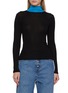 Main View - Click To Enlarge - LA FETICHE - Frederique Long Sleeve Ribbed Cotton Top