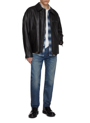 Figure View - Click To Enlarge - LEVI’S - Blue Tab 502 Straight Leg Cotton Denim Jeans