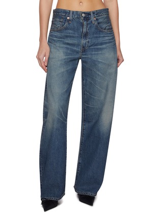 Main View - Click To Enlarge - LEVI’S - Blue Tab Drop Barrel Dark Wash Jeans