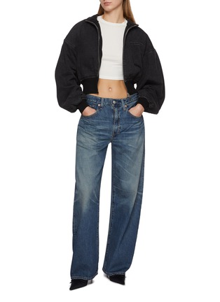 Figure View - Click To Enlarge - LEVI’S - Blue Tab Drop Barrel Dark Wash Jeans