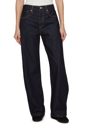 Main View - Click To Enlarge - LEVI’S - Blue Tab Drop Barrel Dark Wash Jeans