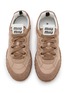 Detail View - Click To Enlarge - MIU MIU - Tyre Technical Fabric Suede Sneakers