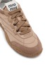 Detail View - Click To Enlarge - MIU MIU - Tyre Technical Fabric Suede Sneakers