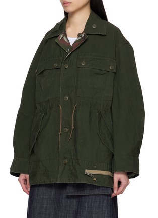 Detail View - Click To Enlarge - BEAUTIFUL PEOPLE - Alpha Reversible Double End Camouflage Cotton Field Jacket