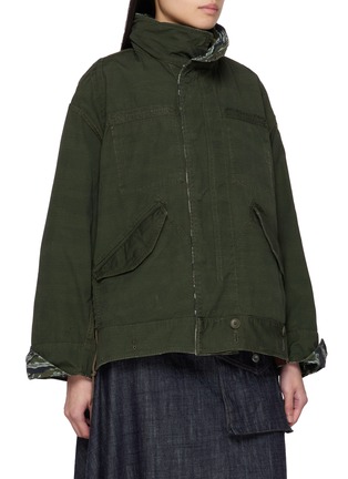 Detail View - Click To Enlarge - BEAUTIFUL PEOPLE - Alpha Reversible Double End Camouflage Cotton Field Jacket