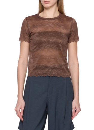 Main View - Click To Enlarge - BEAUTIFUL PEOPLE - x WACOAL MEN Lace Top