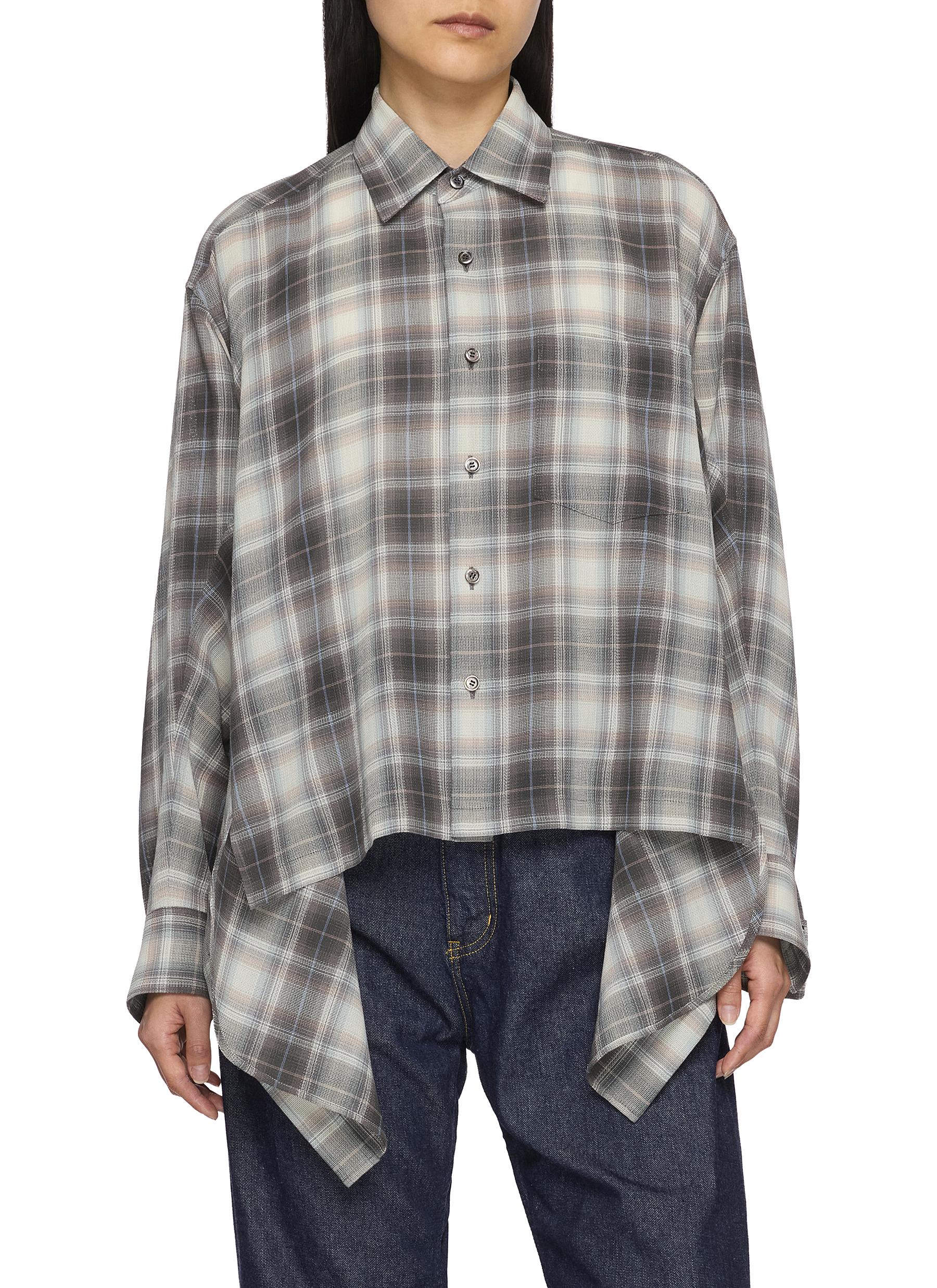 BEAUTIFUL PEOPLE | Double Ended Flannel Check Wool Shirt | Women