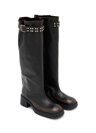 Detail View - Click To Enlarge - MIISTA - Kristel 65 Brushed Leather Tall Boots