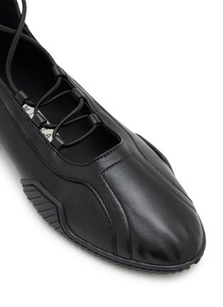 Detail View - Click To Enlarge - MIISTA - Averie Lace Up Leather Flat Ballerinas