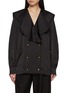 Main View - Click To Enlarge - EENK - Oversized Collar Satin Blouse
