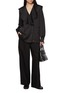 Figure View - Click To Enlarge - EENK - Oversized Collar Satin Blouse