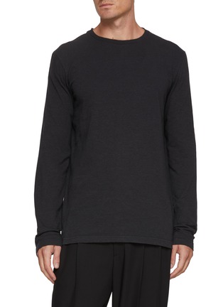 Main View - Click To Enlarge - THE ROW - Leon Long Sleeve Cotton Jersey Top