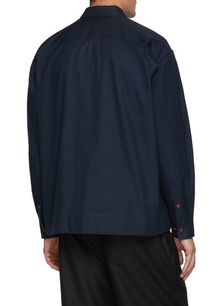 Back View - Click To Enlarge - THE ROW - Martino Crisp Cotton Pocket Shirt