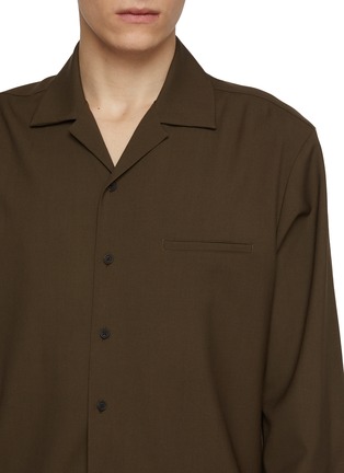  - THE ROW - Kanta Slit Pocket Wool Shirt