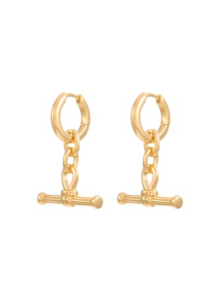 Main View - Click To Enlarge - MISSOMA - Ridge T-bar Drop Hoop Earrings
