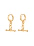 MISSOMA Ridge T-bar Drop Hoop Earrings
