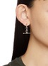 Front View - Click To Enlarge - MISSOMA - Ridge T-bar Drop Hoop Earrings