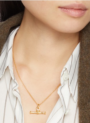 Front View - Click To Enlarge - MISSOMA - Ridge T-bar Pendant Necklace