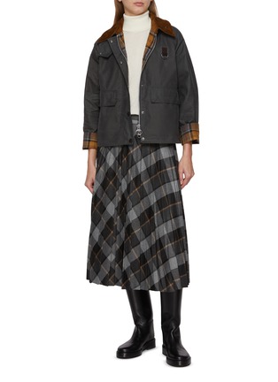 Figure View - Click To Enlarge - BARBOUR - Spey Wax D-Ring Detail Cotton Jacket