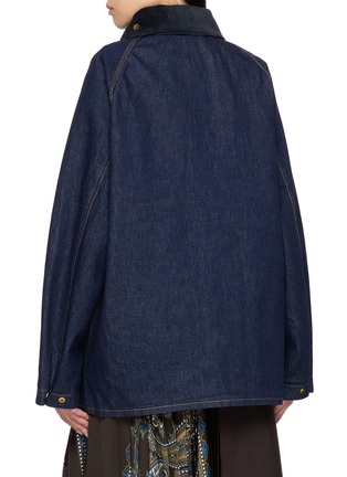 Back View - Click To Enlarge - BARBOUR - X Levi's Oversized Bedale Cotton Denim Jacket