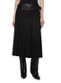 Main View - Click To Enlarge - R2W - Nayla Belted Pleated Leather Skort