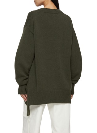 Back View - Click To Enlarge - R2W - Nicolas Round Neck Wool Cashmere Knit Sweater