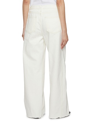 Back View - Click To Enlarge - R2W - Webby Side Panel Wide Leg Denim Jeans