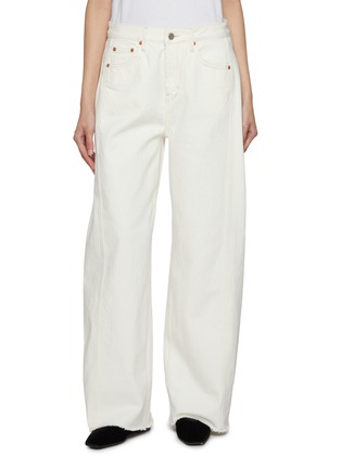 Main View - Click To Enlarge - R2W - Webby Side Panel Wide Leg Denim Jeans