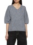 Main View - Click To Enlarge - R2W - Elan V-Neck Brushed Cashmere Knit Sweater