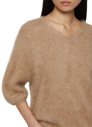  - R2W - Elan V-Neck Brushed Cashmere Knit Sweater