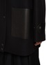  - R2W - Reuben Leather Patch Wool Cashmere Half Coat