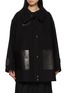 Main View - Click To Enlarge - R2W - Reuben Leather Patch Wool Cashmere Half Coat