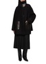 Figure View - Click To Enlarge - R2W - Reuben Leather Patch Wool Cashmere Half Coat