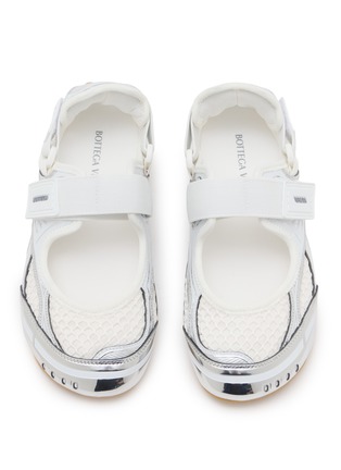 Detail View - Click To Enlarge - BOTTEGA VENETA - Orbit Flash Fishnet Mary Jane Sneakers