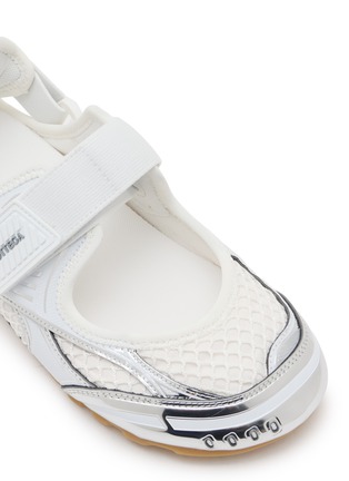 Detail View - Click To Enlarge - BOTTEGA VENETA - Orbit Flash Fishnet Mary Jane Sneakers