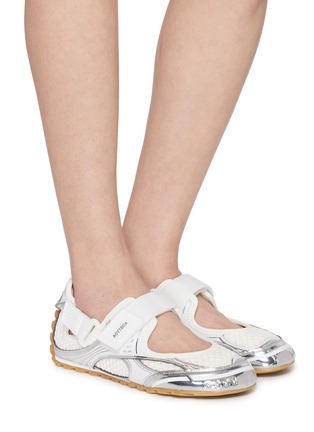 Figure View - Click To Enlarge - BOTTEGA VENETA - Orbit Flash Fishnet Mary Jane Sneakers