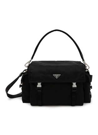 Main View - Click To Enlarge - PRADA - Explore Re-Nylon Leather Crossbody Bag