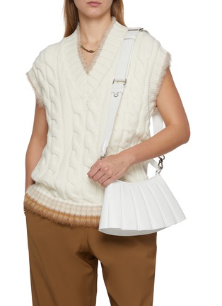 Front View - Click To Enlarge - LACOSTE BAGS - Small Lenglen Leather Shoulder Bag
