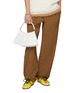 Figure View - Click To Enlarge - LACOSTE BAGS - Small Lenglen Leather Shoulder Bag