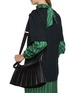 Front View - Click To Enlarge - LACOSTE BAGS - Medium Lenglen Leather Shoulder Bag