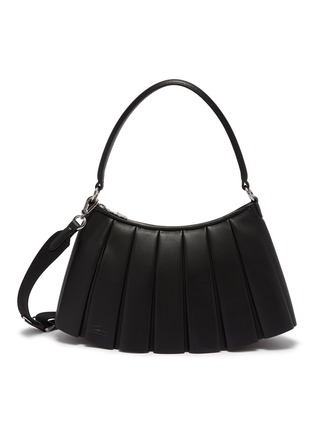 Main View - Click To Enlarge - LACOSTE BAGS - Medium Lenglen Leather Shoulder Bag