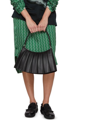 Figure View - Click To Enlarge - LACOSTE BAGS - Medium Lenglen Leather Shoulder Bag