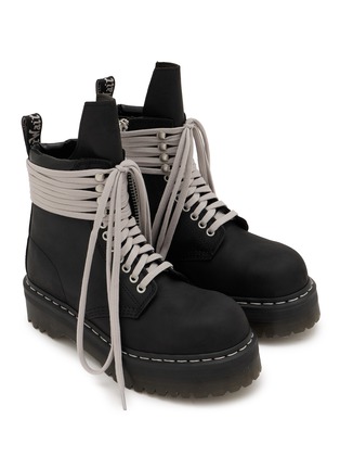 Detail View - Click To Enlarge - RICK OWENS  - x Dr. Martens Steel Toe Leather Boots