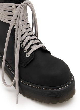 Detail View - Click To Enlarge - RICK OWENS  - x Dr. Martens Steel Toe Leather Boots