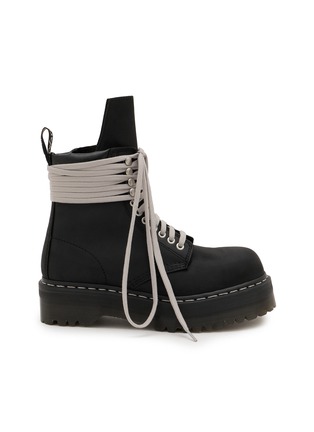 Main View - Click To Enlarge - RICK OWENS  - x Dr. Martens Steel Toe Leather Boots