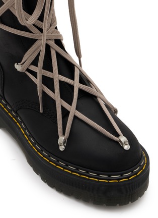Detail View - Click To Enlarge - RICK OWENS  - x Dr. Martens 1B60 Pentalace Leather Tall Boots